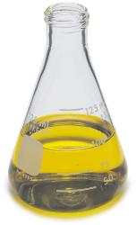 Flask, Erlenmeyer, glass w/screw cap, 6/pk, 125 mL