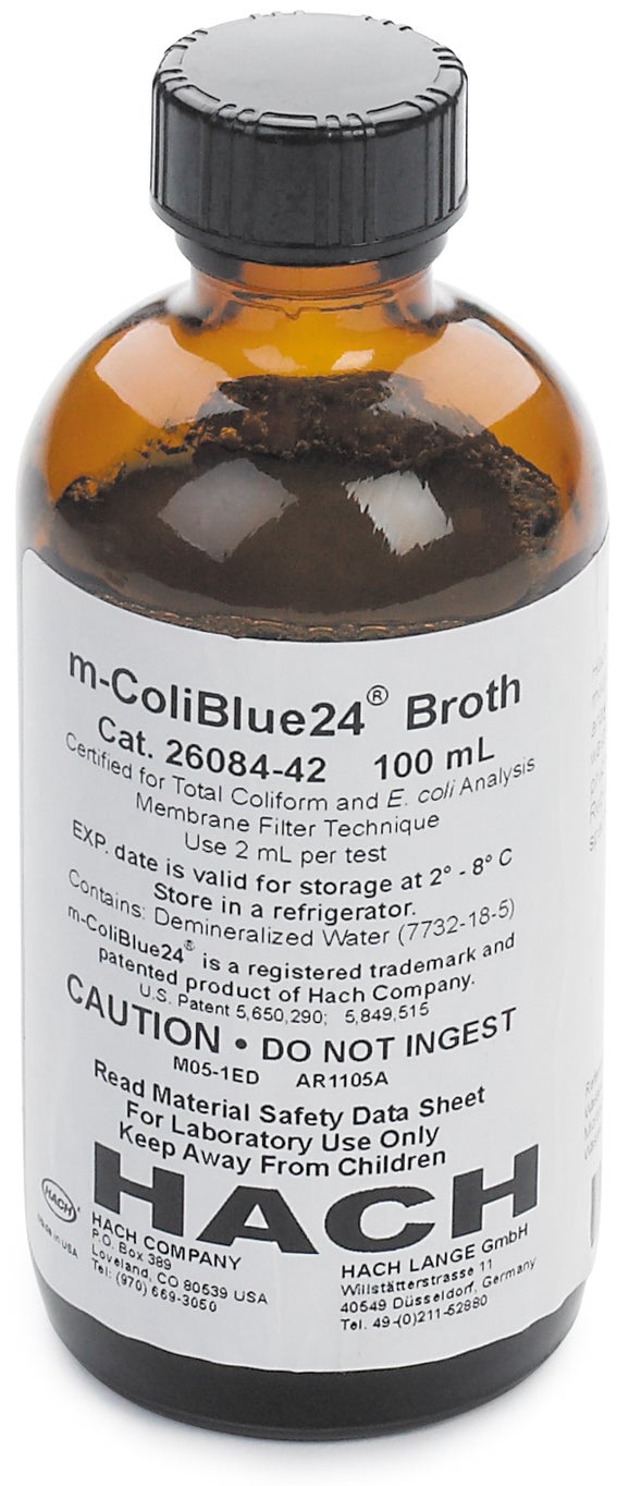 Şişe, m-ColiBlue24 sıvı besiyeri, 100 mL (50 test)