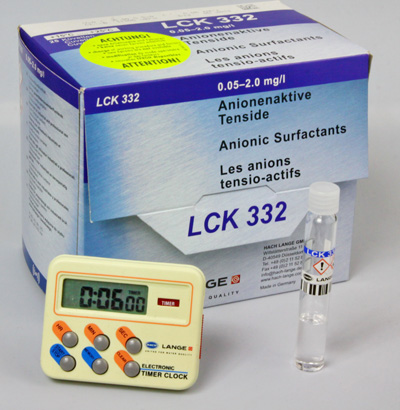 LCK332 Anyonik Yüzey Aktif Maddeler testi yeni ölçüm aralığı: 0,05 - 2 mg/l (MBAS)